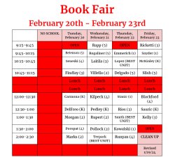 Book Fair Schedule 